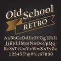 Old school Retro Alphabet Royalty Free Stock Photo