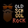Old school rock - unique hand drawn lettering. Royalty Free Stock Photo