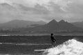 Sexy surfing girl at Byron Bay