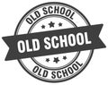 old school stamp. old school label on transparent background. round sign Royalty Free Stock Photo