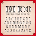 Old School Tattoo style font