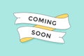 Old school vintage ribbon banner with text Coming Soon Royalty Free Stock Photo