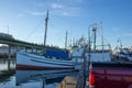 Longliner`s moored at fisherman`s terminal in Seattle Washington.