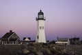 Old Scituate Lighthouse in at Dawn Royalty Free Stock Photo