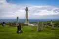An old Scottish cemetry looking over the sea. Royalty Free Stock Photo