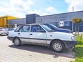 Old scrap rusty veteran car Polonez Atu 1.6 parked