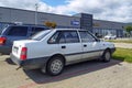 Old scrap rusty veteran car Polonez Atu 1.6 parked