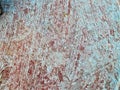 Old scratched and rusty painted metal surface, background texture Royalty Free Stock Photo