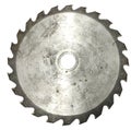Old scratched wood circular saw blade Royalty Free Stock Photo