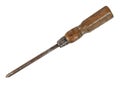 Old screwdriver on white Royalty Free Stock Photo