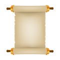 Old scroll with place for text. Parchment realistic. Vintage blank paper scroll Royalty Free Stock Photo