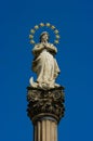 The old sculpture holy Virgin Mary Royalty Free Stock Photo