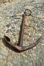 Old sea anchor Royalty Free Stock Photo