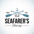 Old Seafarers Bait Shop Vintage Vector Logo Royalty Free Stock Photo