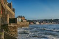 Old Seafront iron railings, View towards Scarborough