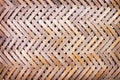 Old seamless patterns nature of brown weave bamboo texture for background Royalty Free Stock Photo