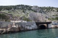 Old secret submarine base in Balaklava, Crimea