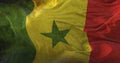 Old Senegal Flag waving