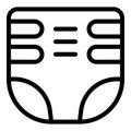 Old senior diaper icon outline vector. Slender elastic