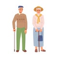 Old senior people, grandmother and grandfather Royalty Free Stock Photo