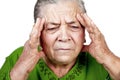 Old senior woman having migraine or headache Royalty Free Stock Photo