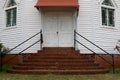 Old southern church doors brick steps Royalty Free Stock Photo