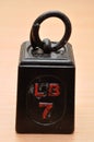 An old seven pound weight Royalty Free Stock Photo