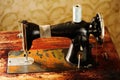 Old sewing machine Royalty Free Stock Photo