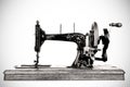 The old sewing machine Royalty Free Stock Photo