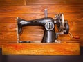 Old sewing machine. Royalty Free Stock Photo