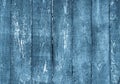 Old Shabby Barn Fence Blue Painted Wood Slats