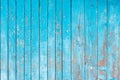 Old shabby blue wooden fence Royalty Free Stock Photo