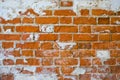 Old shabby brick wall of the monastery close-up Royalty Free Stock Photo