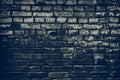 Old shabby dark brick wall - sloppy brickwork grunge background