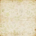 Old shabby faded dried pressed floral pattern paper background