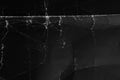 Old shabby folded surface of dark black paper Royalty Free Stock Photo