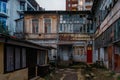 Old shabby houses in the slum district of Batumi Royalty Free Stock Photo