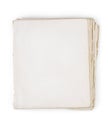 Old shabby journal with blank white cover isolated with clipping path Royalty Free Stock Photo