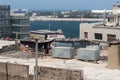 Old shabby roofs and walls of buildings in Beirut. Lebanon Royalty Free Stock Photo