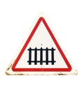 old, shabby, rusty road sign \