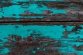 Old shabby wooden boards with cracked color paint, background. Royalty Free Stock Photo