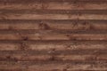 Old shabby wooden fence. Brown faded boards. Oak table, bars, logs. Wood surface. Abstract pattern texture background. Strips, str