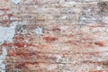 Old shabby wooden planks background with cracked color paint Royalty Free Stock Photo