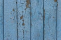 Old shabby wooden planks with cracked blue color paint, Rural country background Royalty Free Stock Photo
