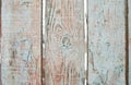 Old shabby wooden planks with cracked color paint, background. light blue Royalty Free Stock Photo