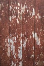 Old Shabby Wooden Planks with cracked red brown color Paint, background Royalty Free Stock Photo