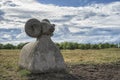 Old sheep shaped scandinavian monument