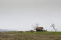 Old sheepfold near a river Royalty Free Stock Photo