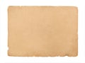 Old sheet of paper isolated on a white background Royalty Free Stock Photo