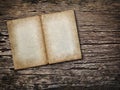 Old sheet of paper on vintage wooden background Royalty Free Stock Photo